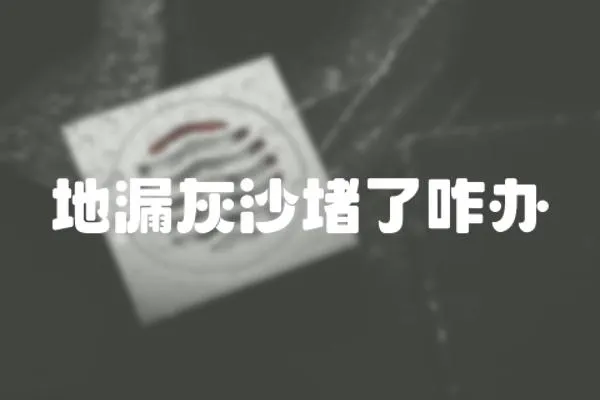 地漏灰沙堵了咋辦