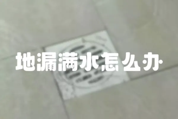 地漏滿水怎么辦