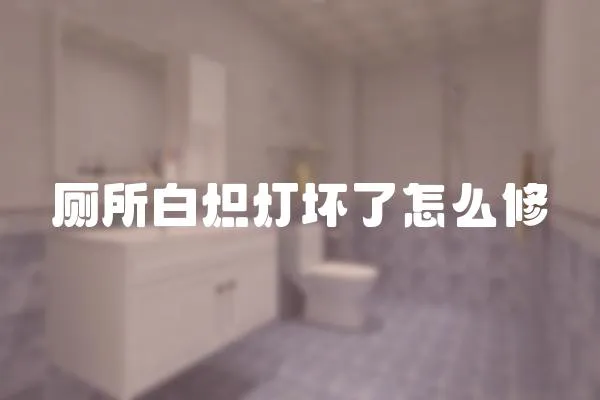 廁所白熾燈壞了怎么修