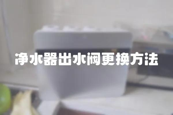 凈水器出水閥更換方法