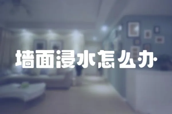 墻面浸水怎么辦