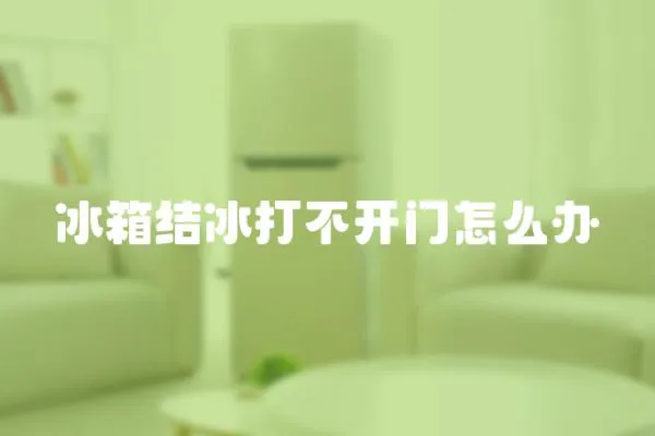冰箱結冰打不開門怎么辦