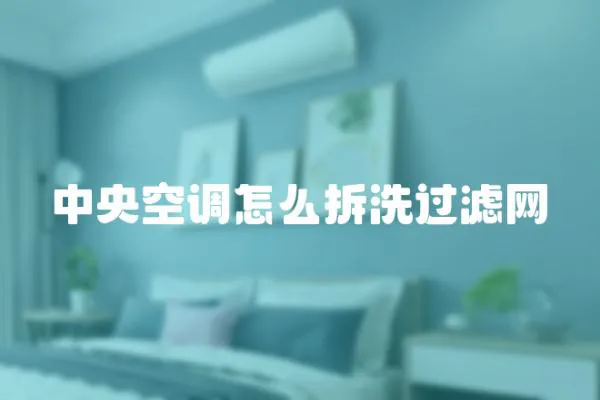 中央空調(diào)怎么拆洗過(guò)濾網(wǎng)