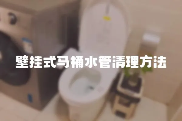 壁掛式馬桶水管清理方法