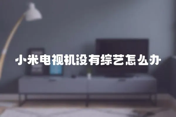 小米電視機沒有綜藝怎么辦