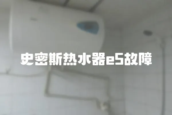 史密斯熱水器e5故障