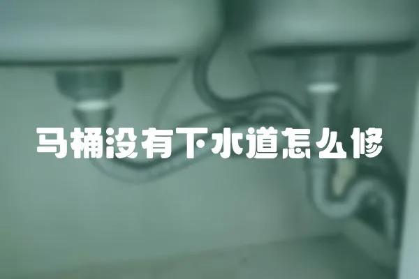 馬桶沒有下水道怎么修