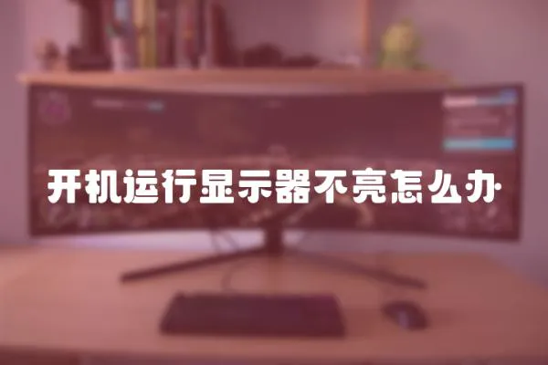 開機(jī)運(yùn)行顯示器不亮怎么辦