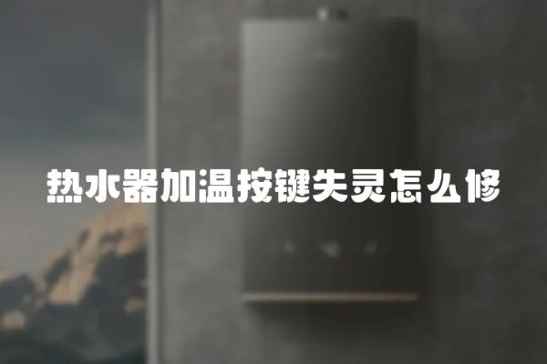 熱水器加溫按鍵失靈怎么修