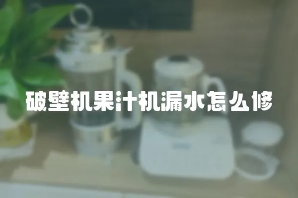 破壁機果汁機漏水怎么修
