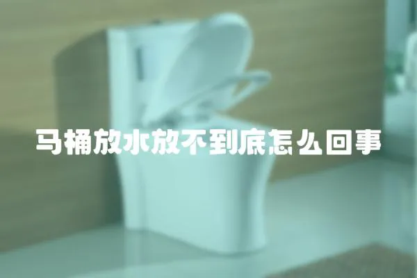 馬桶放水放不到底怎么回事