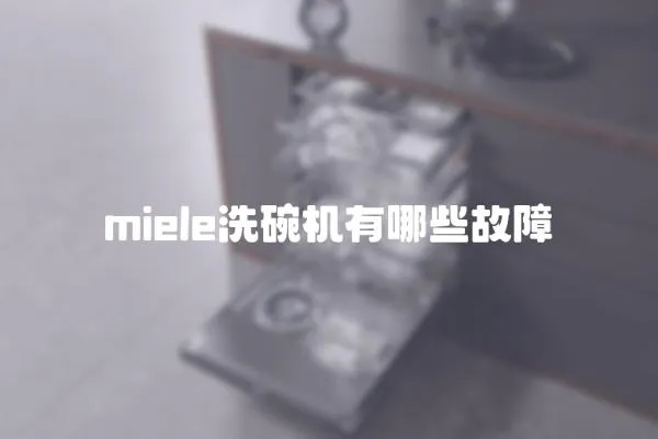 miele洗碗機有哪些故障