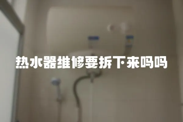 熱水器維修要拆下來嗎嗎