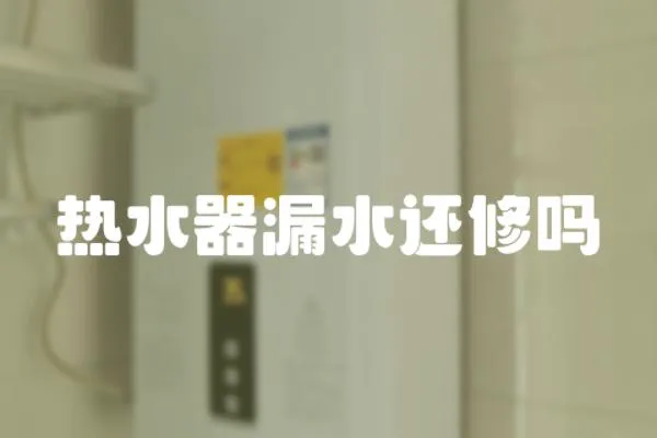 熱水器漏水還修嗎