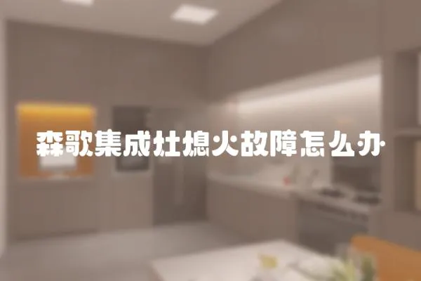 森歌集成灶熄火故障怎么辦