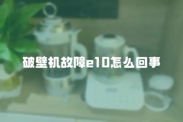 破壁機(jī)故障e10怎么回事