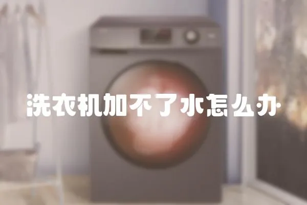 洗衣機加不了水怎么辦