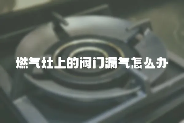 燃氣灶上的閥門漏氣怎么辦