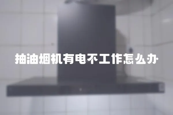 抽油煙機有電不工作怎么辦