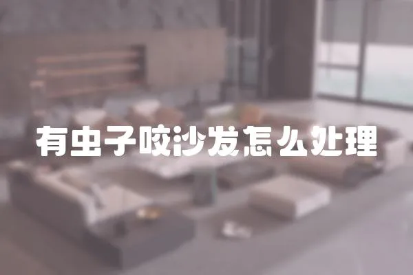 有蟲子咬沙發怎么處理