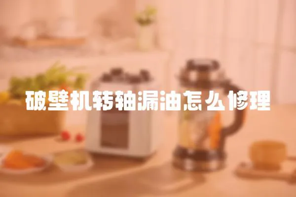 破壁機轉軸漏油怎么修理