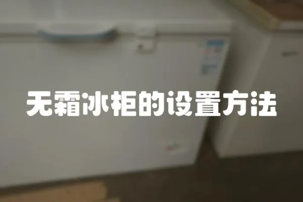 無霜冰柜的設(shè)置方法