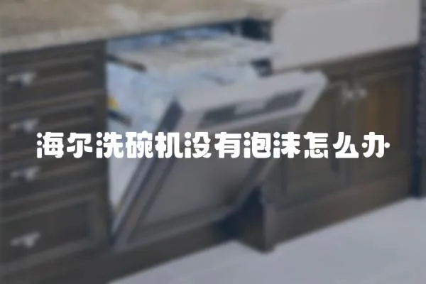 海尔洗碗机没有泡沫怎么办