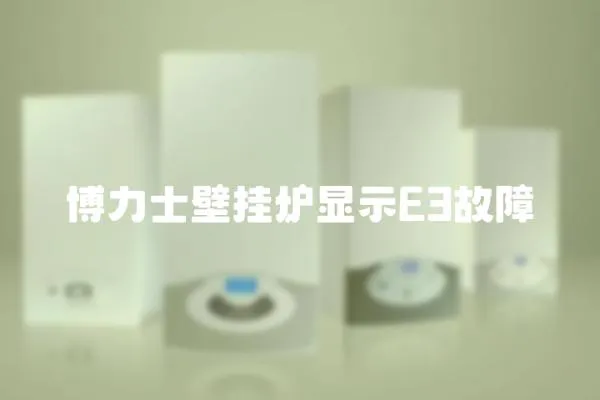 博力士壁掛爐顯示E3故障