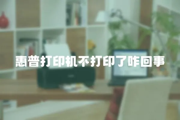 惠普打印機不打印了咋回事