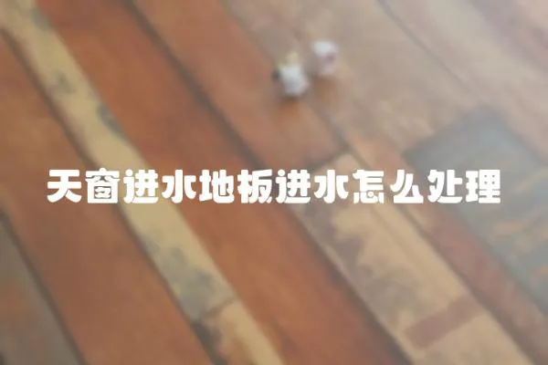 天窗進(jìn)水地板進(jìn)水怎么處理