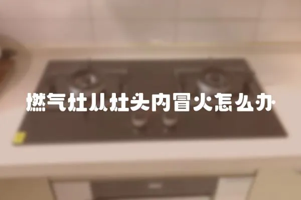 燃?xì)庠顝脑铑^內(nèi)冒火怎么辦