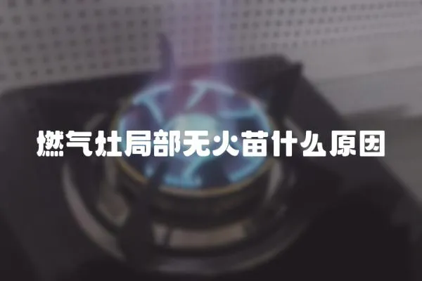 燃气灶局部无火苗什么原因