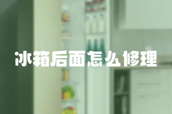 冰箱后面怎么修理