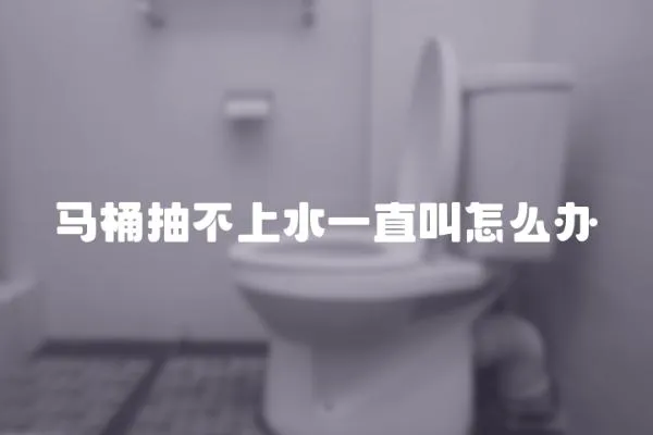 馬桶抽不上水一直叫怎么辦