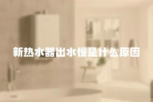 新熱水器出水慢是什么原因