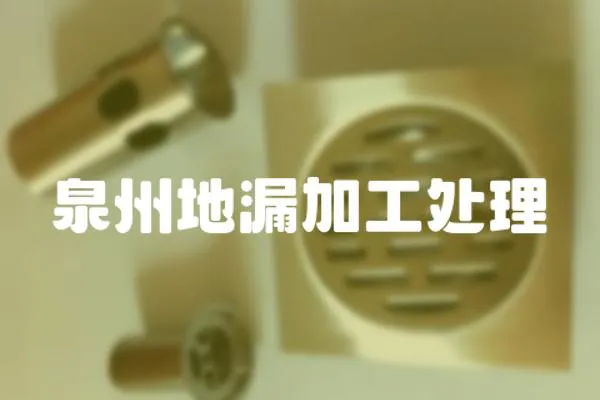 泉州地漏加工處理