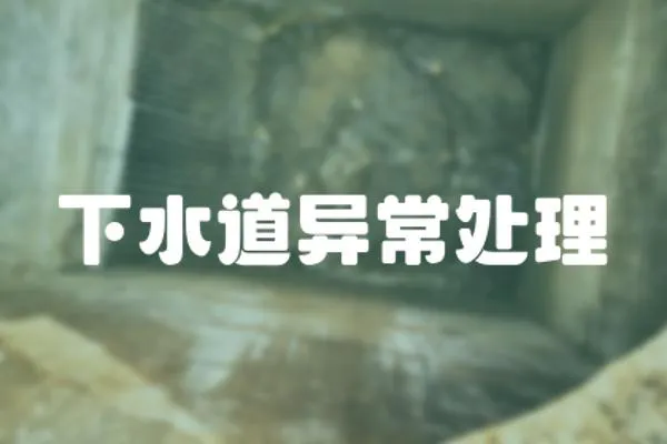 下水道異常處理