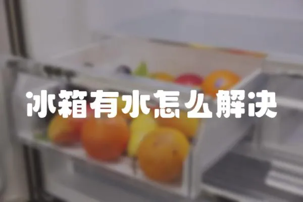 冰箱有水怎么解決