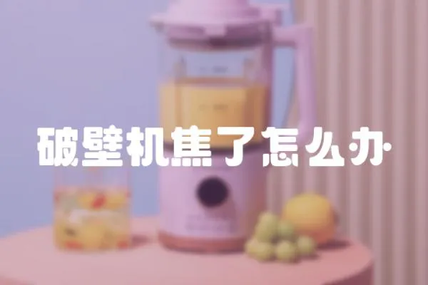 破壁機焦了怎么辦