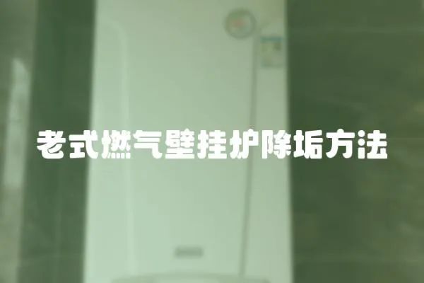 老式燃氣壁掛爐除垢方法