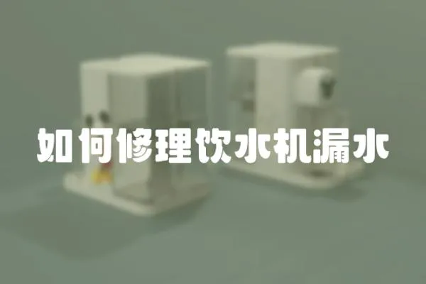 如何修理飲水機漏水