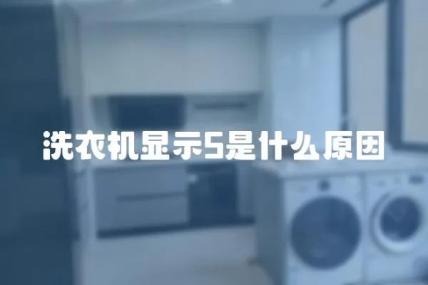 洗衣機顯示5是什么原因