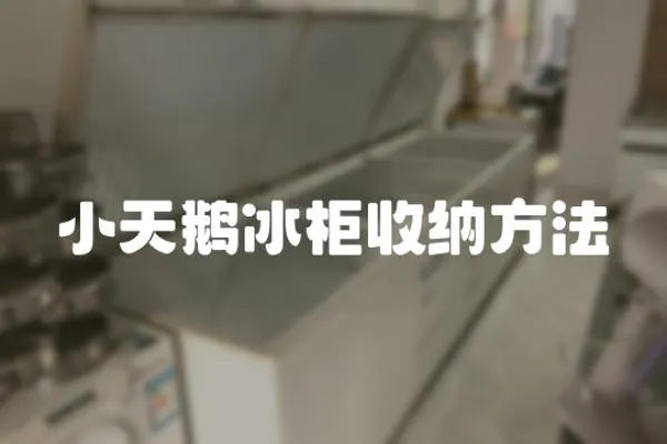 小天鵝冰柜收納方法