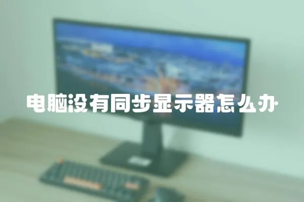 電腦沒有同步顯示器怎么辦