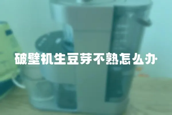 破壁機生豆芽不熟怎么辦
