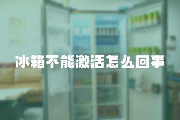 冰箱不能激活怎么回事