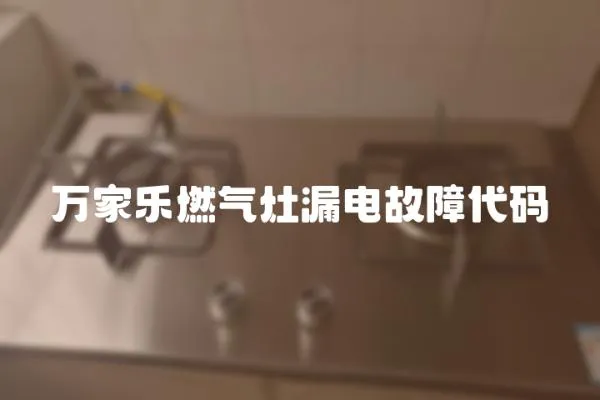 萬家樂燃氣灶漏電故障代碼