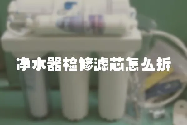 凈水器檢修濾芯怎么拆