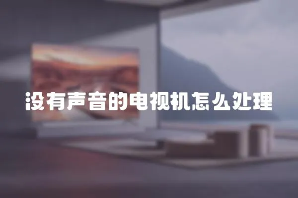 沒有聲音的電視機怎么處理