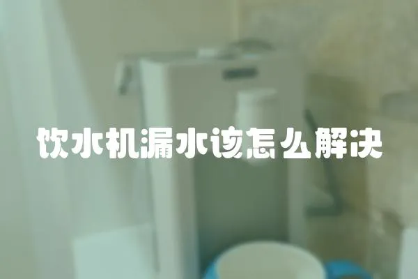 飲水機漏水該怎么解決